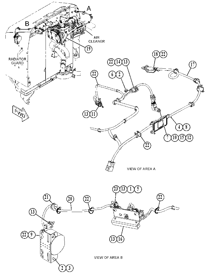Проводка модуля AdBlue 5077177 CAT