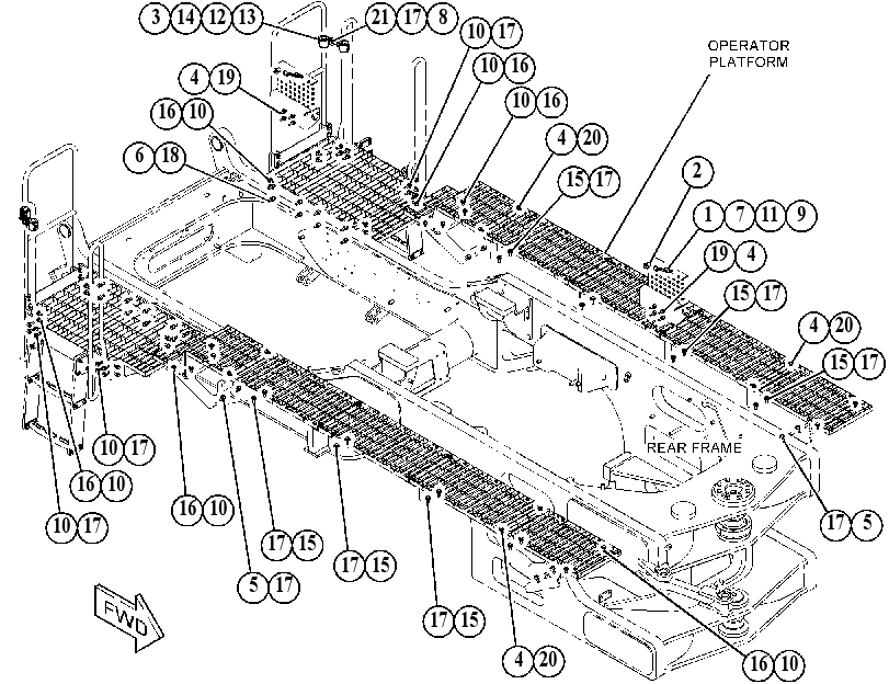 FASTENER GP-PLATFORM 4733902 CAT