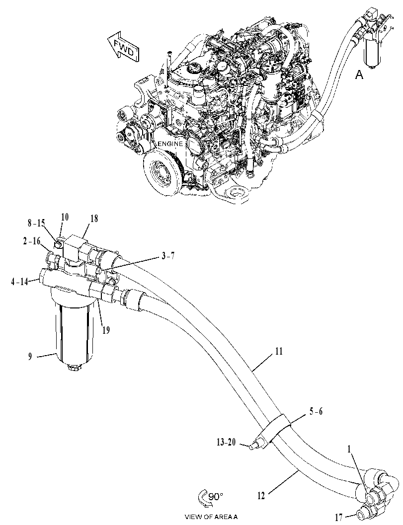 FILTER & MTG GP-ENGINE OIL 3397093 CAT