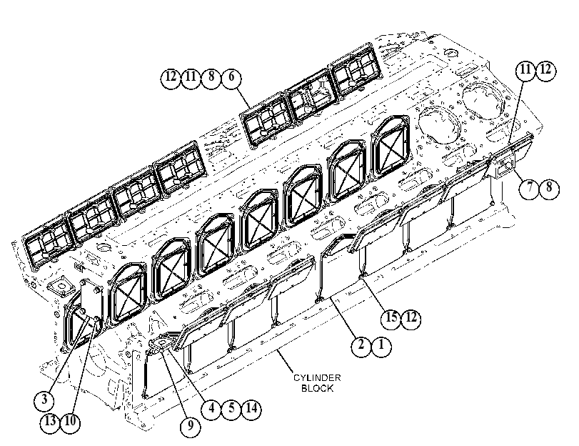 Крышка блока цилиндров 5145703 CAT