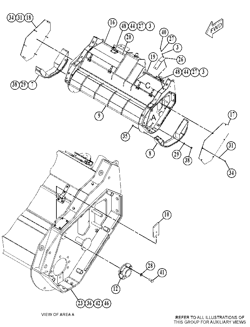 FRAME GP-MULCHING HEAD 5049175 CAT