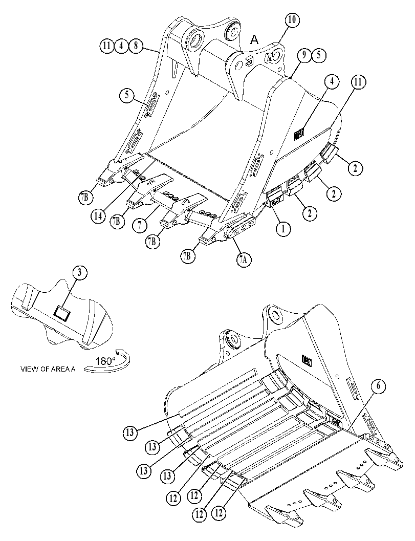 BUCKET AS-EXTREME SERVICE ROCK 5195492 CAT