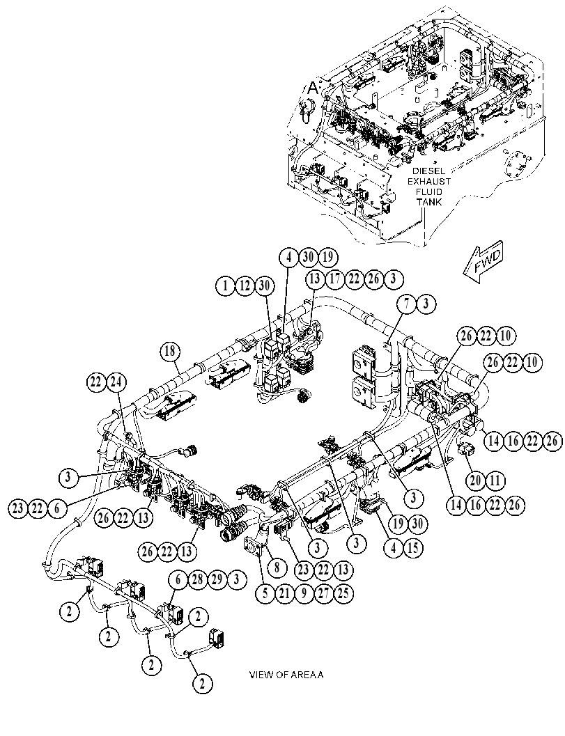 Проводка модуля AdBlue 4776738 CAT