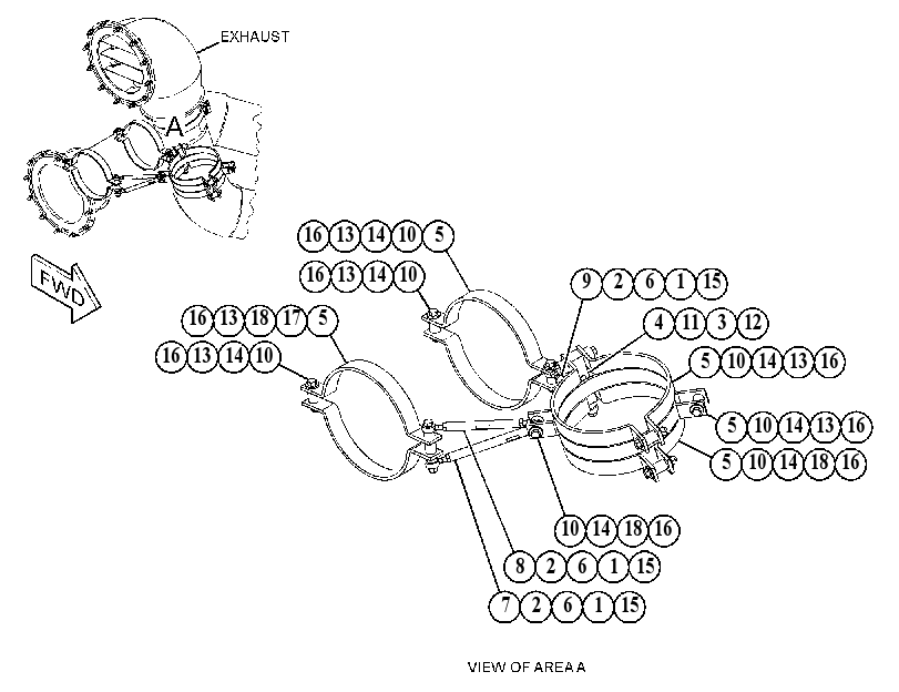 SUPPORT GP-EXHAUST 5421743 CAT