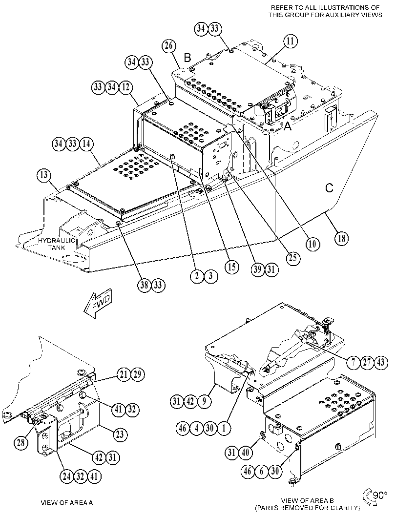 COVER GP-HYDRAULIC TANK 5238549 CAT