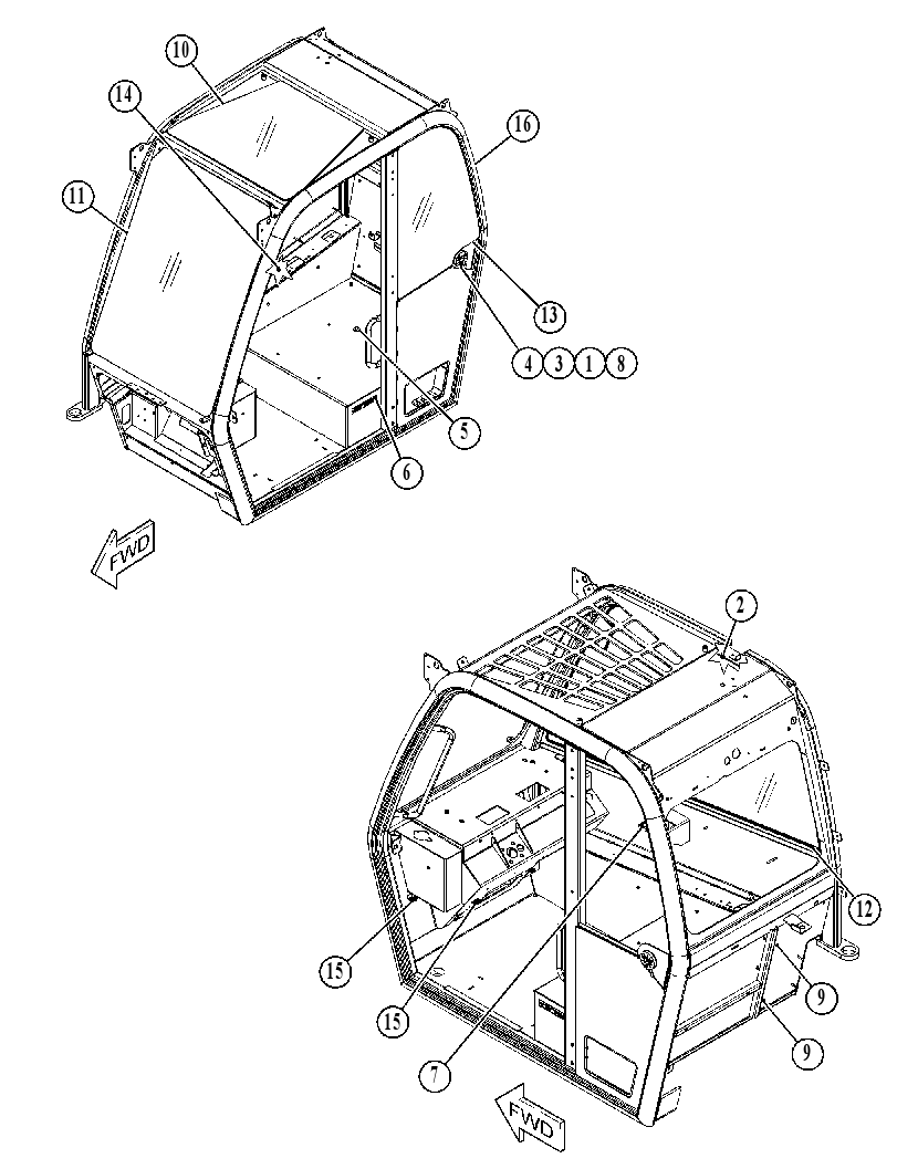 CAB GP-NON-ROPS 4593360 CAT