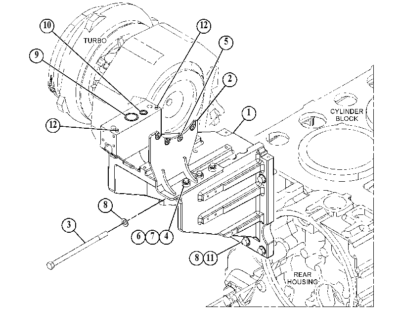 MOUNTING GP-TURBOCHARGER 4228778 CAT