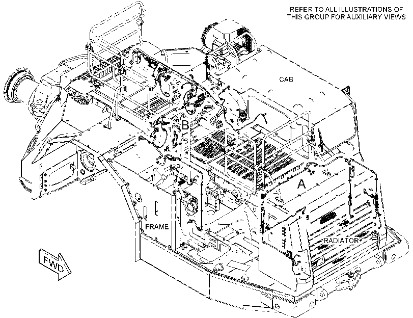 Проводка передняя 5257532 CAT