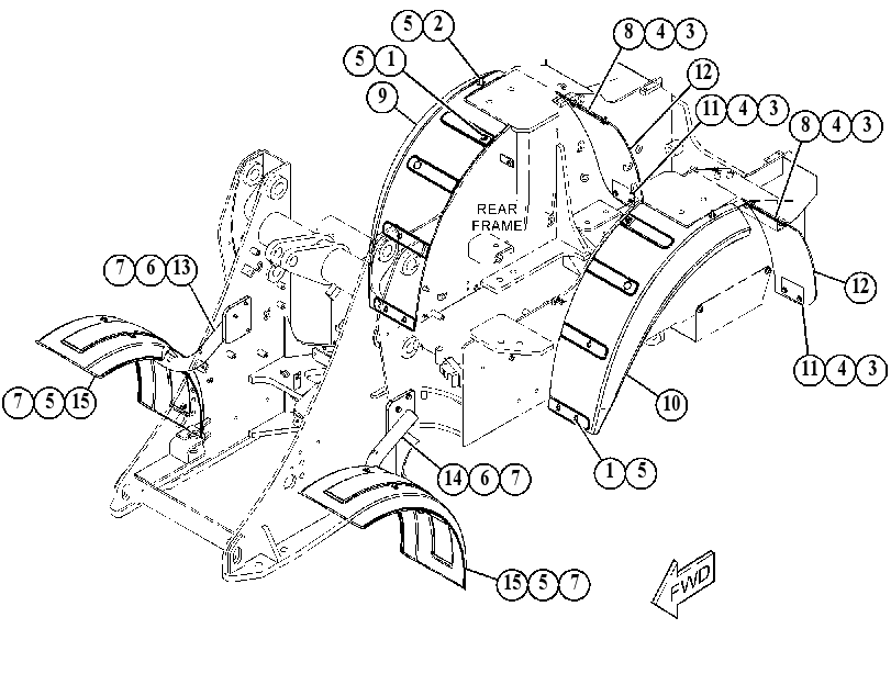 FENDER & MOUNTING GP 5381025 CAT