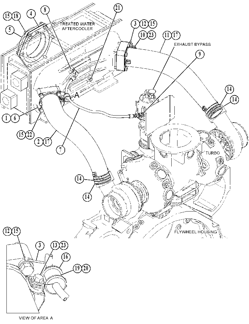 LINES GP-AFTERCOOLER AIR 3856667 CAT