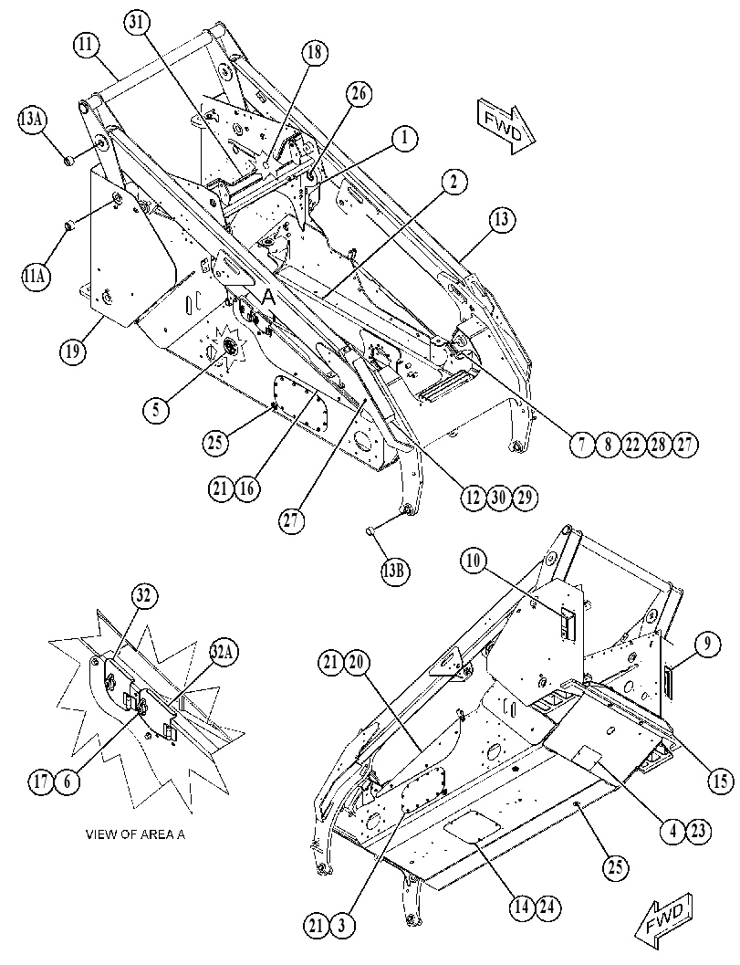 FRAME & MTG GP-MACHINE 4358675 CAT