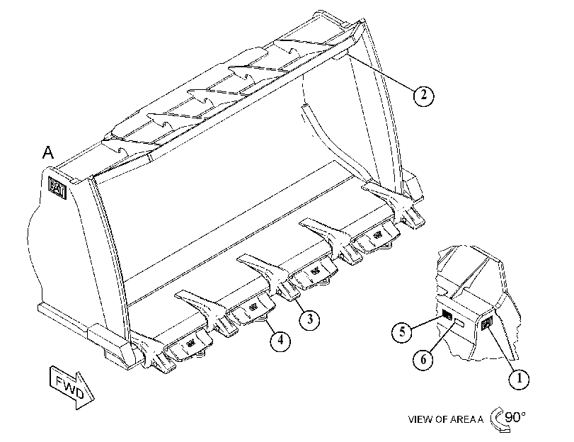 BUCKET AS-SLAG 5515560 CAT