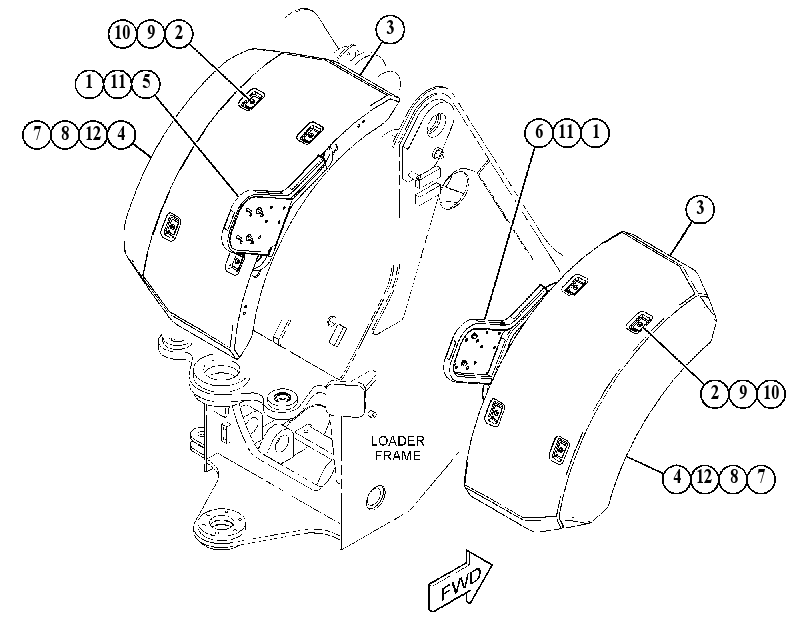 Крыло переднее 5492826 CAT