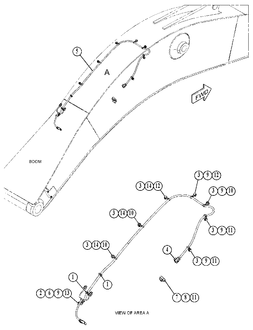 WIRING GP-BOOM 4518355 CAT