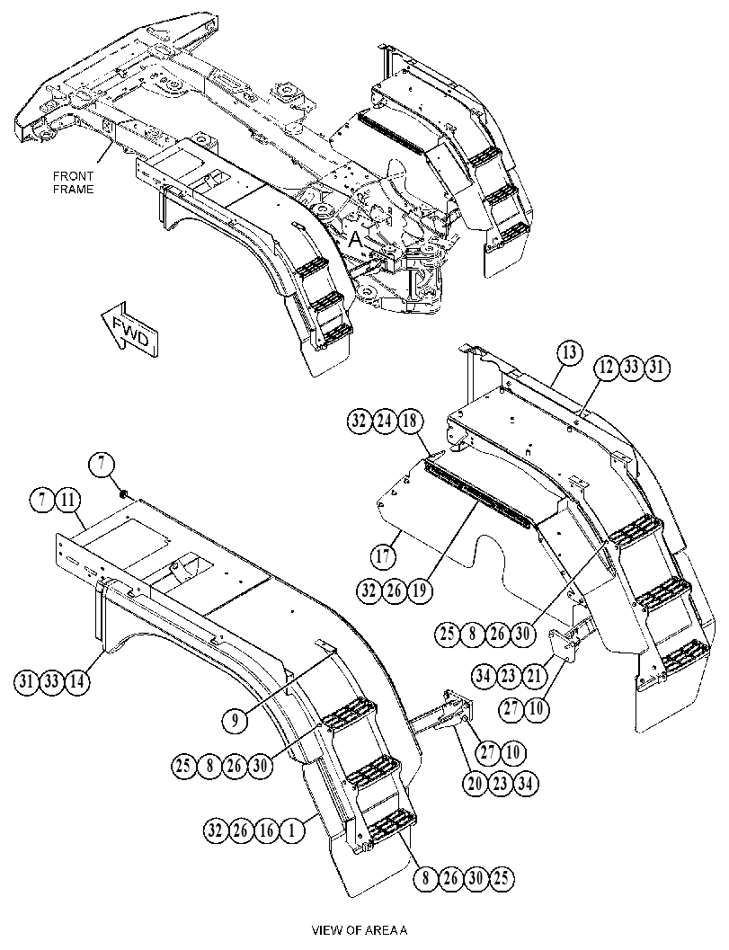 FENDER & SUPPORT GP 4950156 CAT