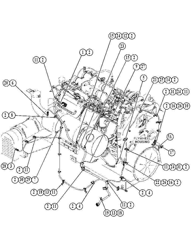Проводка двигателя 5079075 CAT