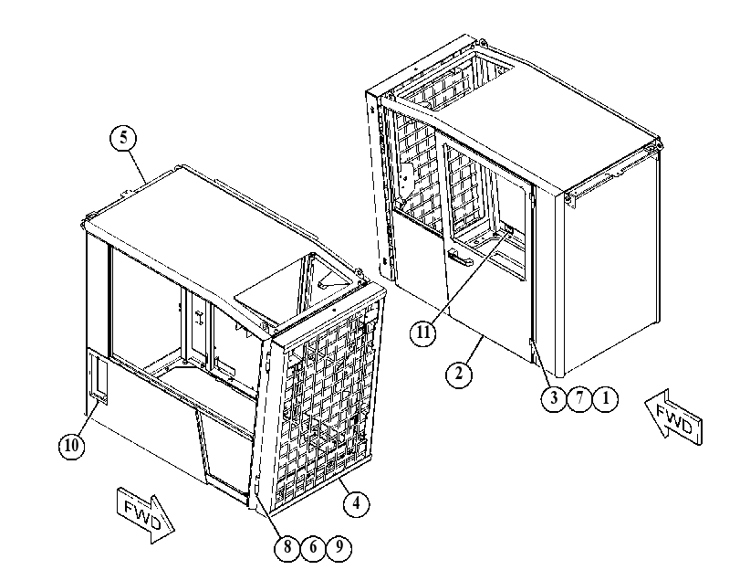 Кабина 5233028 CAT