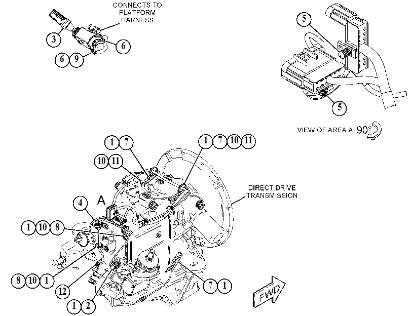 WIRING GP-TRANSMISSION CONTROL 3876545 CAT