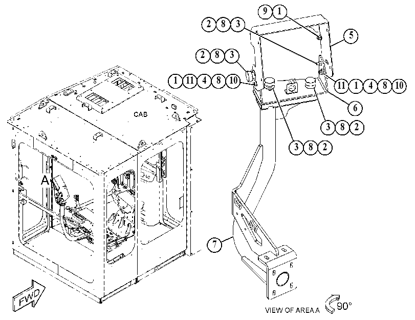 MOUNTING GP-DISPLAY 5476007 CAT