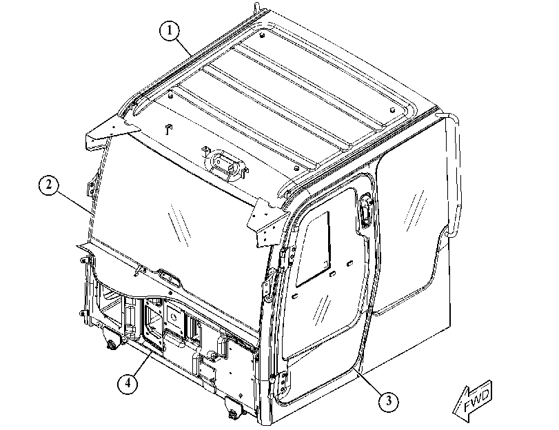 Кабина закрытая с ROPS 5560385 CAT