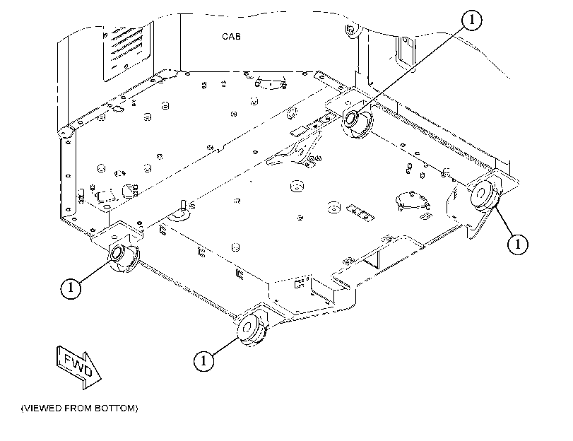 Крепление ROPS 4572219 CAT