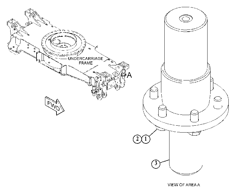 CYLINDER & MTG GP-RAIL AXLE 4888588 CAT