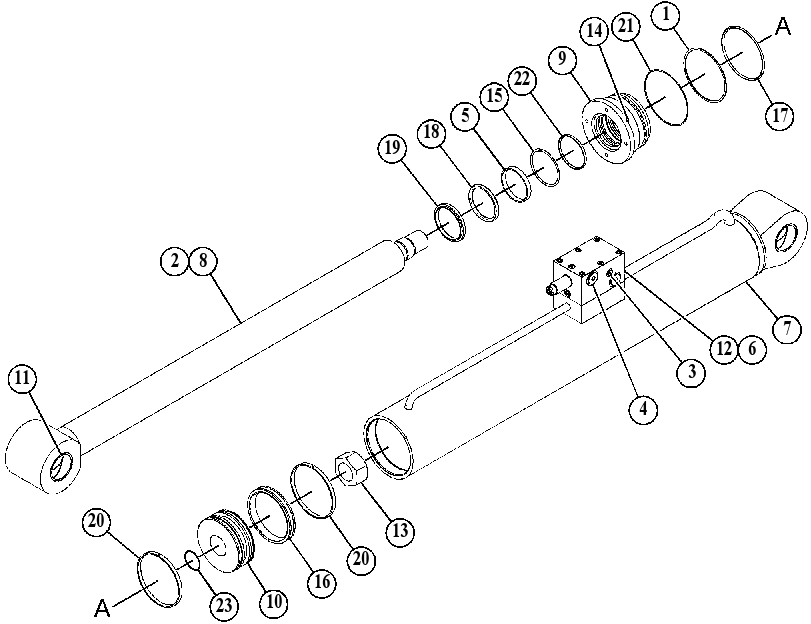 Цилиндр подъёма 4609062 CAT