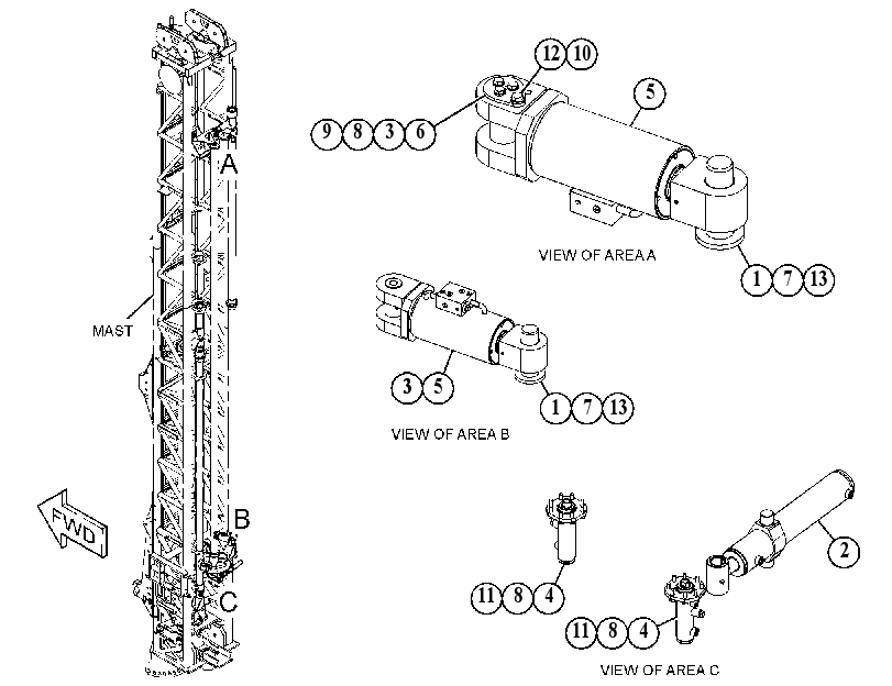 CYLINDER & MTG GP-HYDRAULIC 5495793 CAT