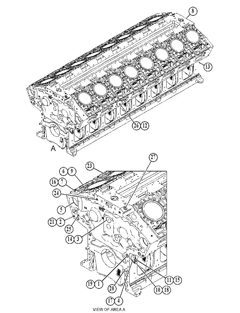 Блок цилиндров 3505223 CAT