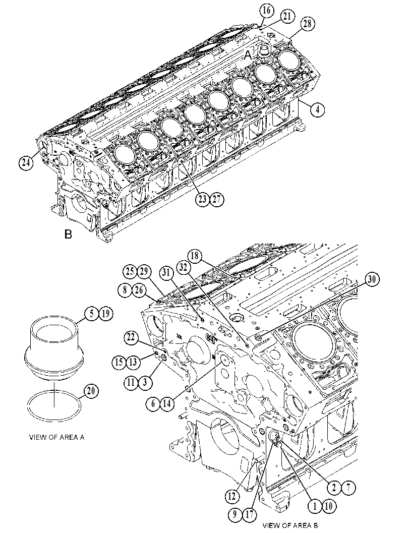 Блок цилиндров 3689074 CAT