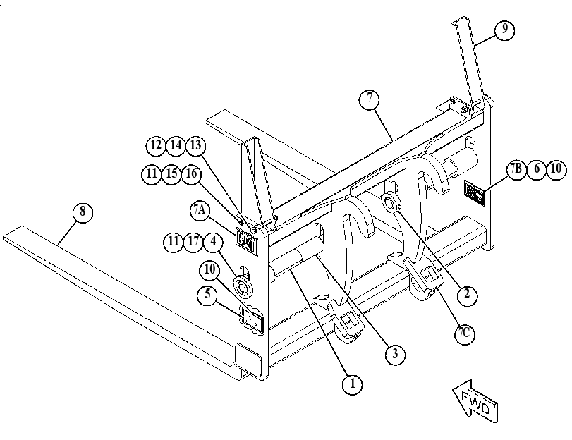FORK GP-LOG & LUMBER 5203472 CAT