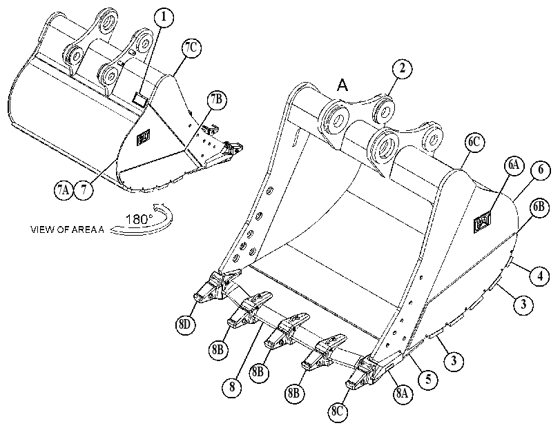 BUCKET AS-SEVERE SERVICE SPADE 5331972 CAT
