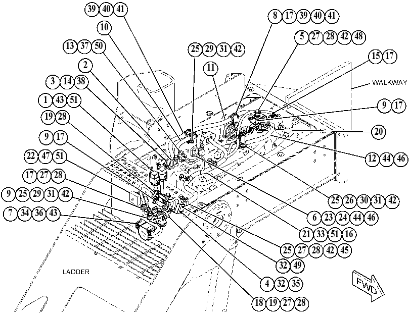 Проводка площадки 4784856 CAT