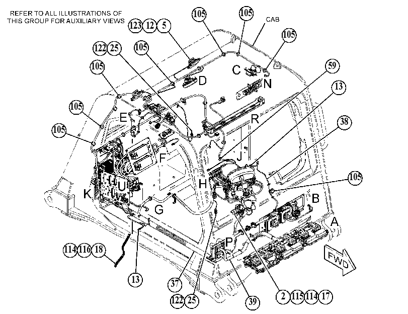 Проводка кабины 5280635 CAT