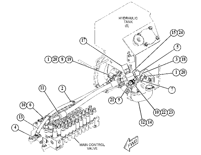 LINES GP-HYDRAULIC PUMP 5198429 CAT