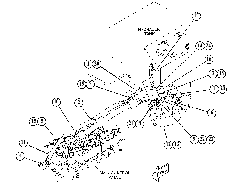LINES GP-HYDRAULIC PUMP 5198316 CAT
