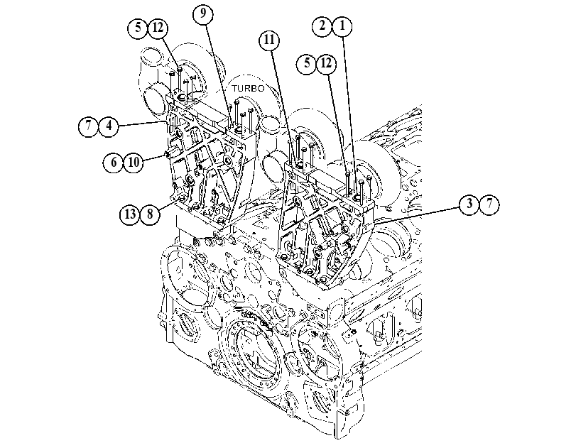 MOUNTING GP-TURBOCHARGER 4410736 CAT