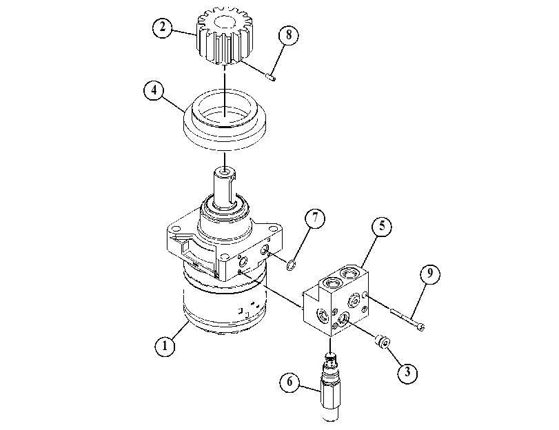 MOTOR & MANIFOLD GP-ROTATOR 4811624 CAT