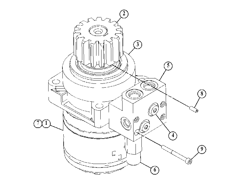MOTOR & MANIFOLD GP-ROTATOR 4532963 CAT