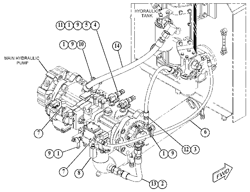 Трубопроводы управляющие 5566497 CAT