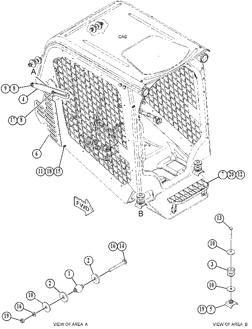 Крепление ROPS 4185820 CAT