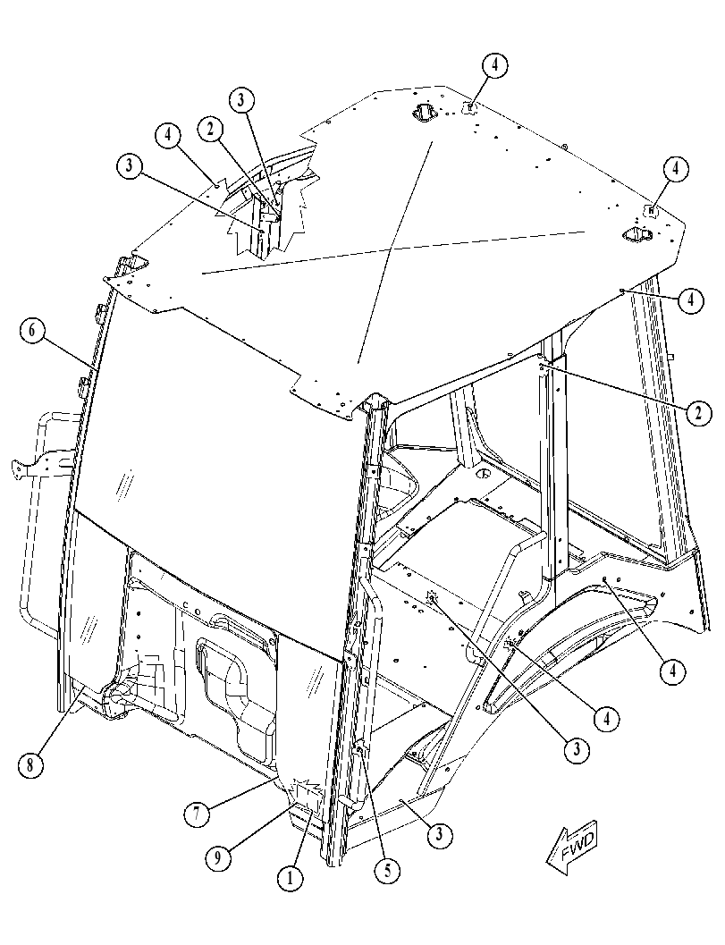 CANOPY GP-OPEN ROPS 5412948 CAT