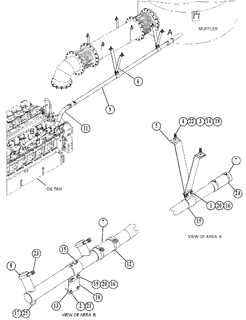 Система отвода газов 4377455 CAT