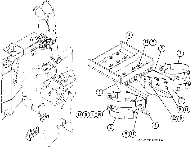 SUPPORT GP-EXHAUST 5172008 CAT