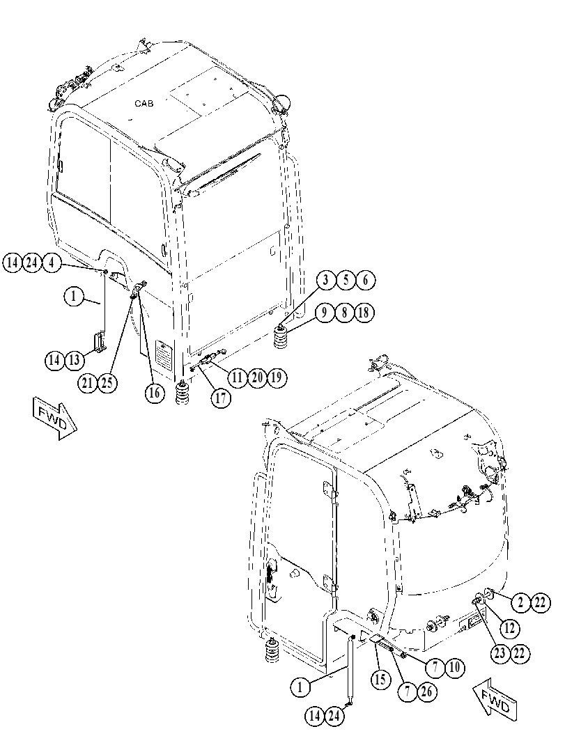Крепление ROPS 5199300 CAT