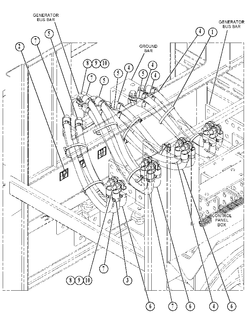 Подключение выводов генератора 5119864 CAT
