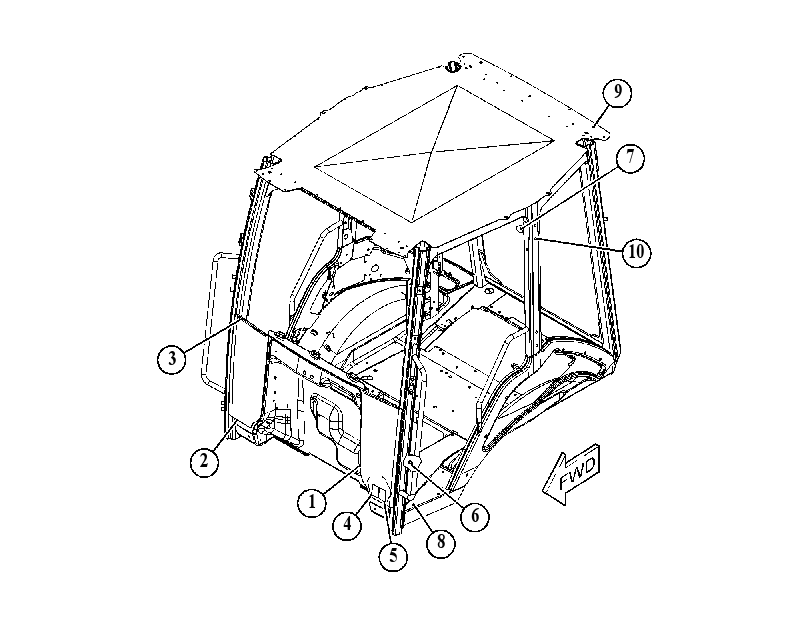 CANOPY GP-OPEN ROPS 4899058 CAT