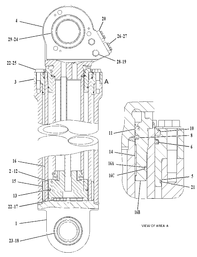 CYLINDER GP-HOIST 1212071 CAT