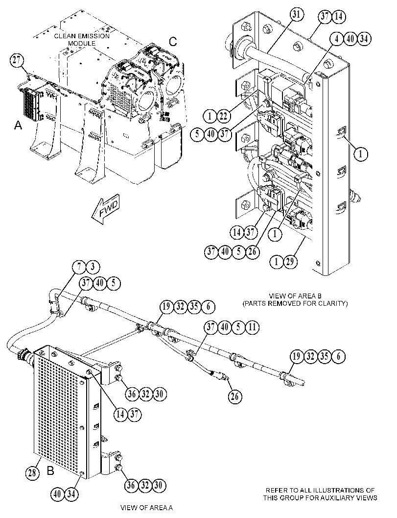 Проводка модуля AdBlue 5078583 CAT