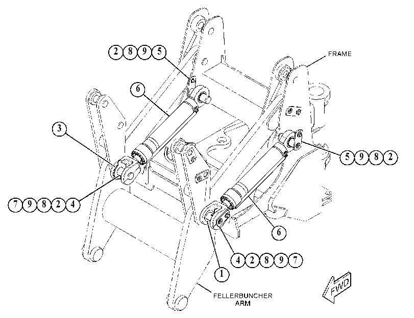 CYLINDER & MTG GP-HYDRAULIC 3542052 CAT